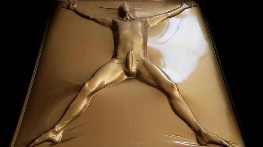 Sealed in a shiny gold vacbed