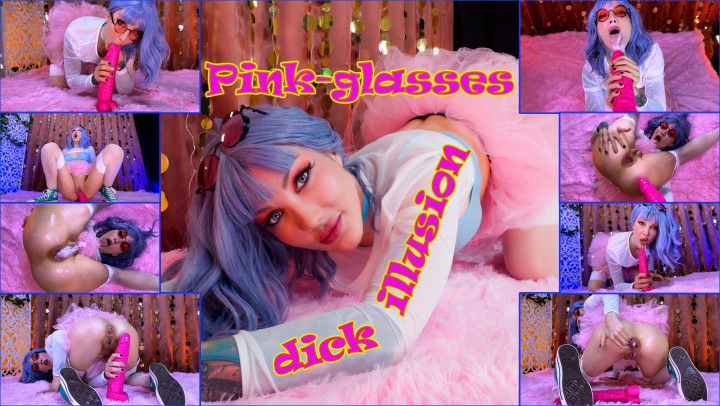 Pink-glasses dick illusion