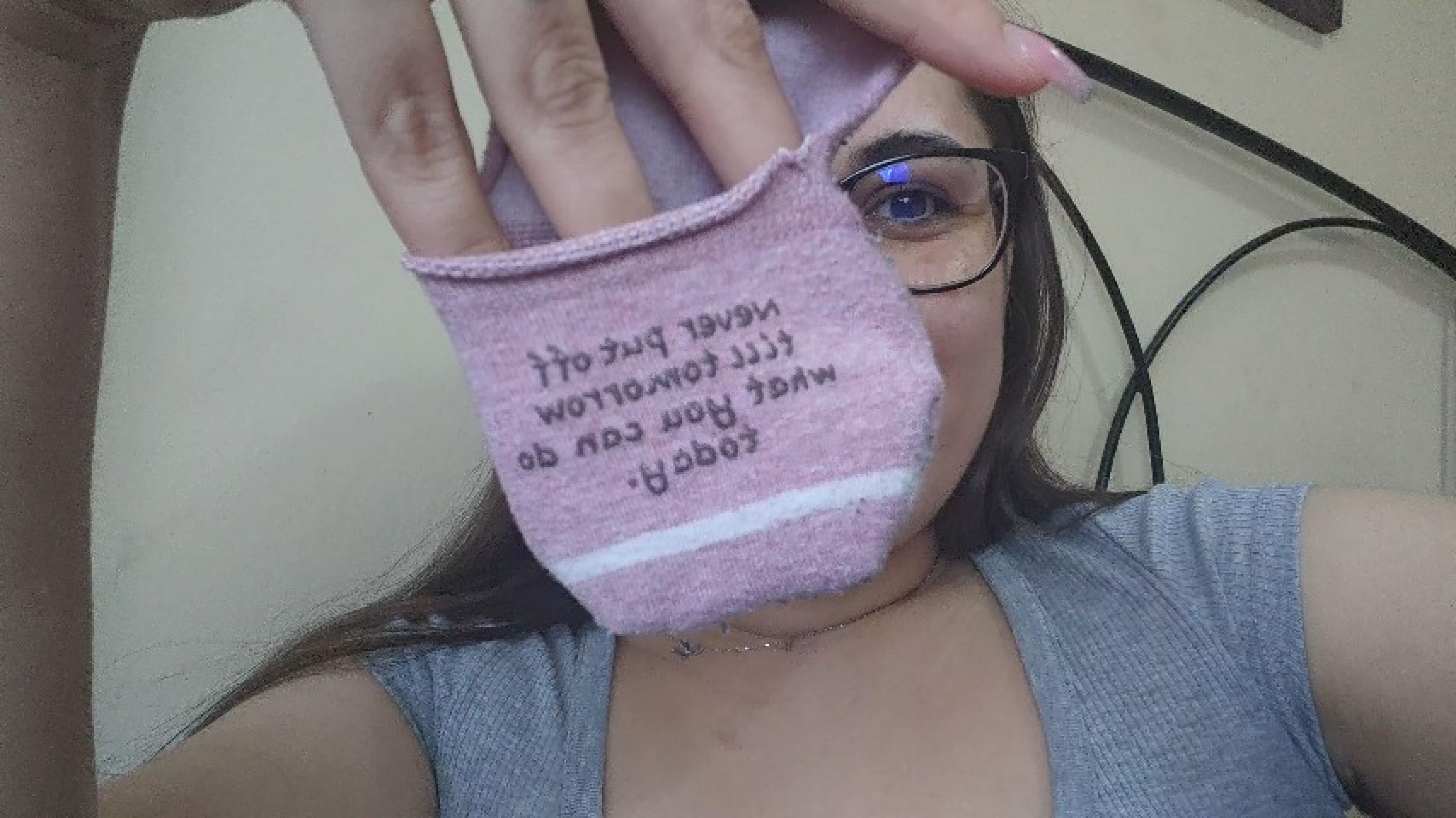 Today's morivational quote from a socks + socks closeup