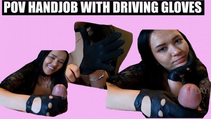 HANDJOB WITH DRIVING GLOVES