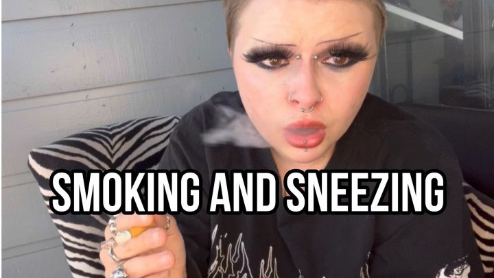 Short Hair Smoking and Sneezing