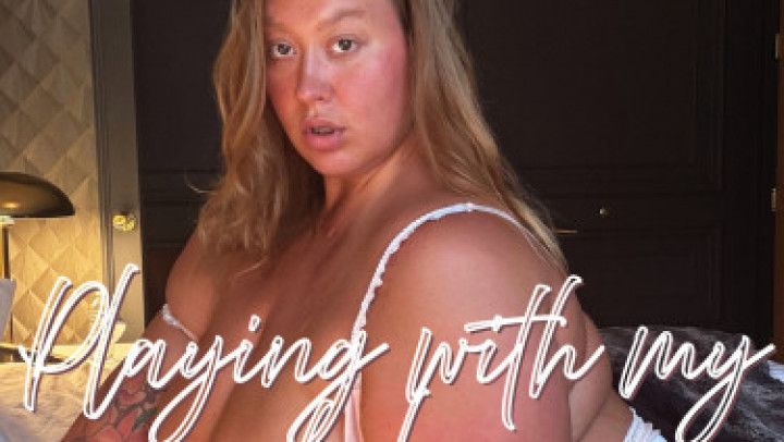 Playing with my holes BLONDE BBW MILF PLAYS WITH ASS PUSSY