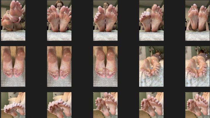 Scrunching My Oiled Feet For You in HD