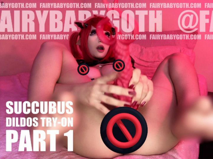Succubus Tries a HUGE Fantasy Dildo Deep Inside Her Womb