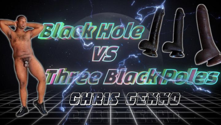 Creamy Black Asshole Destroyed By Three Huge Black Dongs