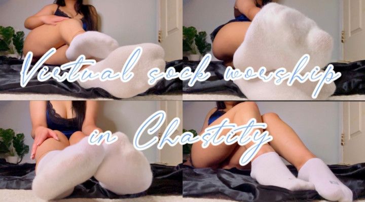 VIRTUAL SOCK WORSHIP IN CHASTITY