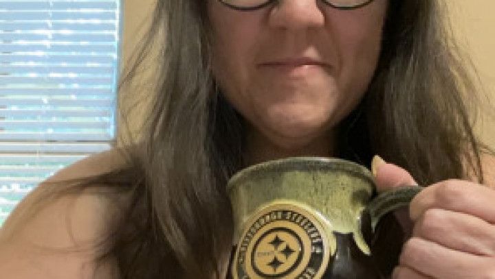 Coffee with Topless step-Mommy