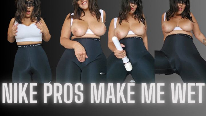 Hot Busty Teacher Made a mess in her Nike Pro Leggings