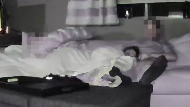 Sneaky Blowjob Next to Husband