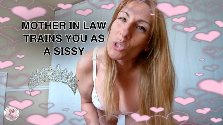 step-Mother In Law Pegs and Trains Sissy for Wedding Day