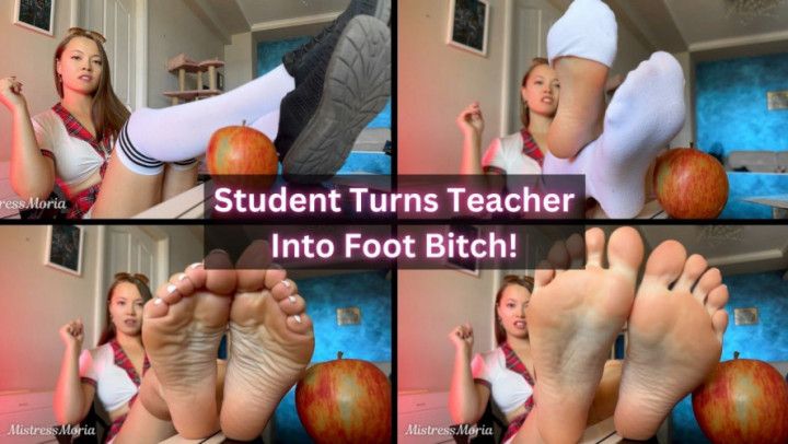 Student Turns Teacher Into Her Foot Worship Bitch! POV Feet