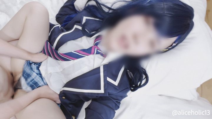 School uniform cosplaying raw sex video