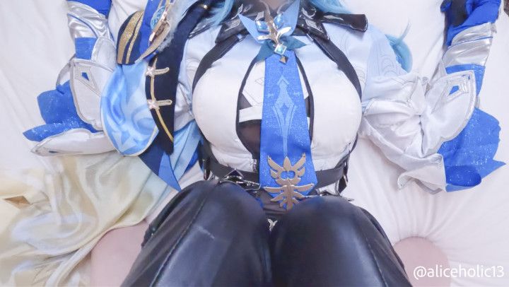 Genshin Impact Eula cosplaying raw sex creampie compilation