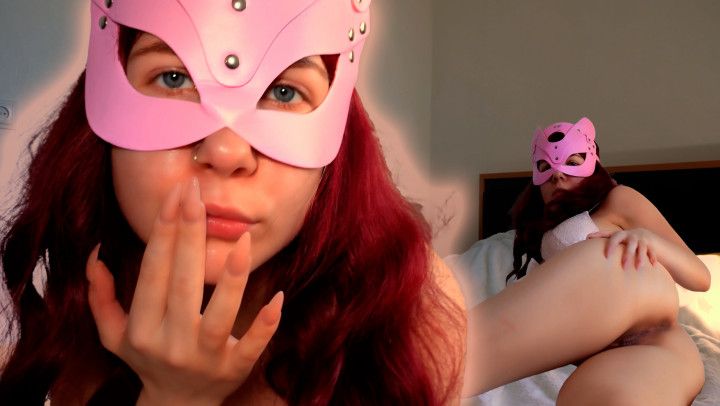 Amateur Redhead Girl Playing at Home