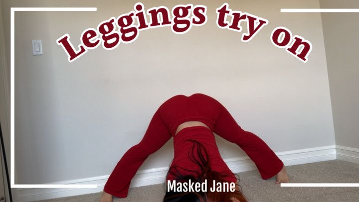 Red leggings try on | 4 11 half Asian