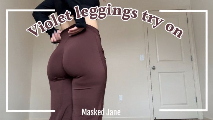 Violet leggings try on | 4 11 half Asian