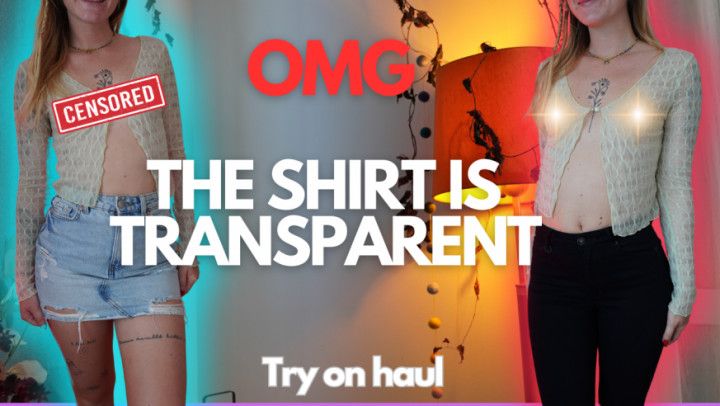 TRY ON HAUL- Transparent shirt - Skirt vs Jeans - 4K