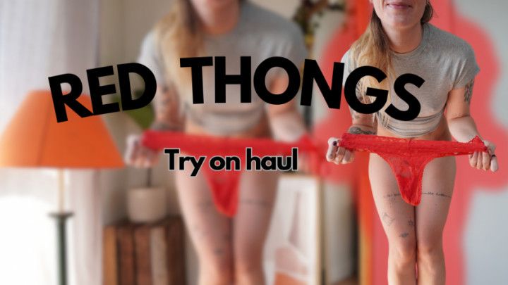 Red thong try on haul -Full uncensored view