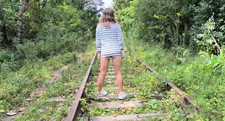 No Skirt, No Problem. Bottomless on the Rails