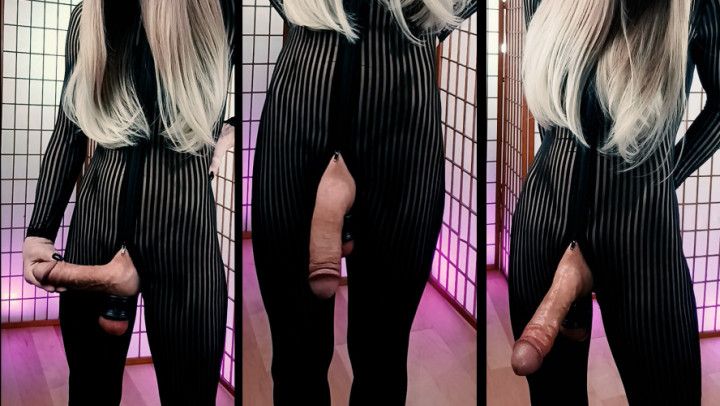 Dom girlfriend  shows off huge dick