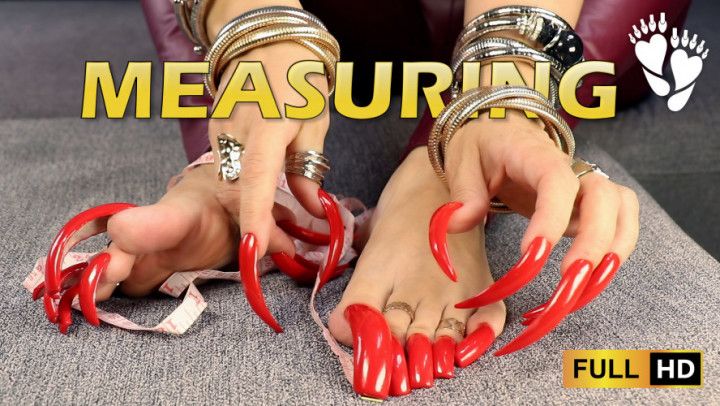 Measuring Very Long Red Nails