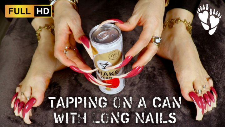 Tapping on a can with Long Nails | ASMR - relaxing