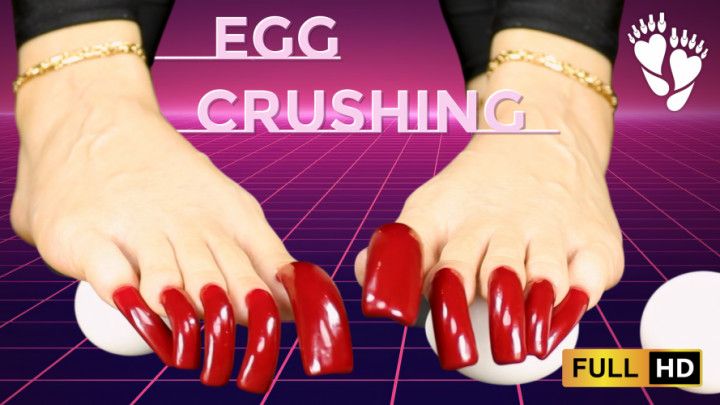Egg Crushing - Red Toenails