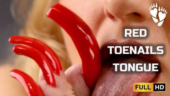 RED TOENAILS - TONGUE
