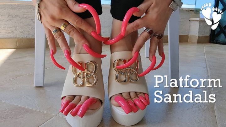 PART 2 - Seaside Serenity: Red Nails, Leggings, and Platform