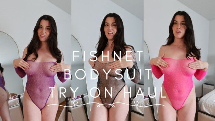 Sexy Nude Fishnet Bodysuit Try On haul