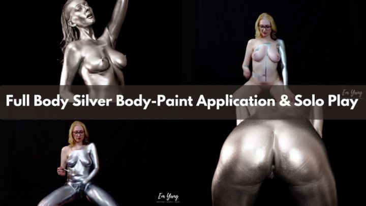 Full Body Silver Body-Paint Application &amp; Solo Play