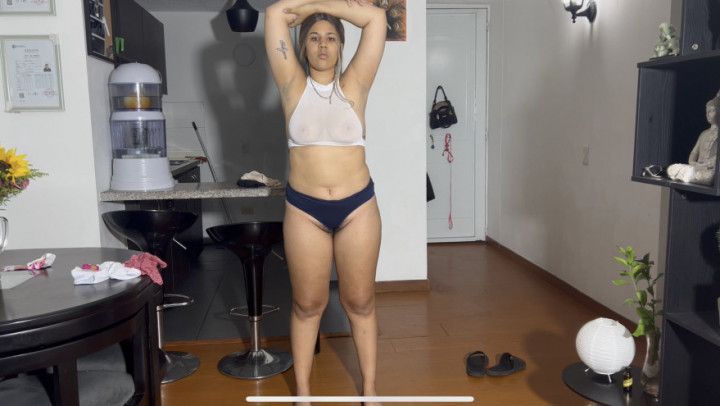 step-dad makes me try my new panties in front of him