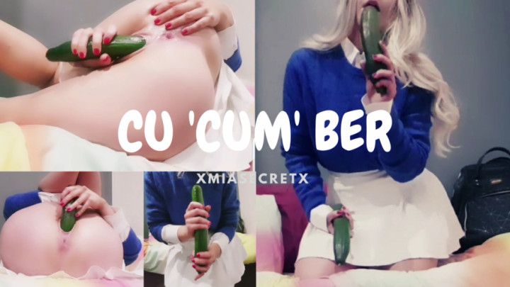 Cucumber becomes College Girls new Dildo