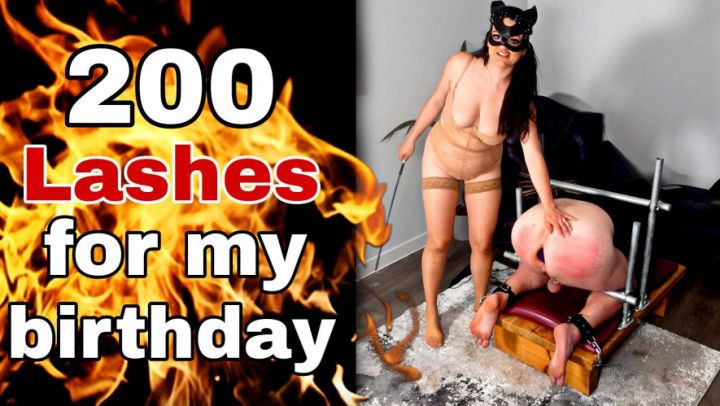 Femdom 200 Birthday Lashes Flogger Cane Paddle &amp; Crop