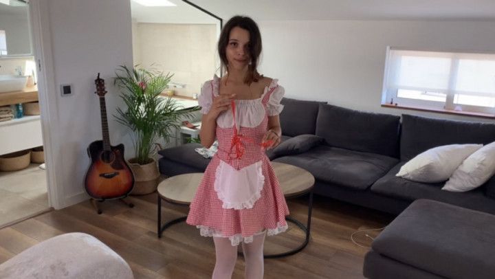 Ohana Petite hard rough blowjob cum on her face facial