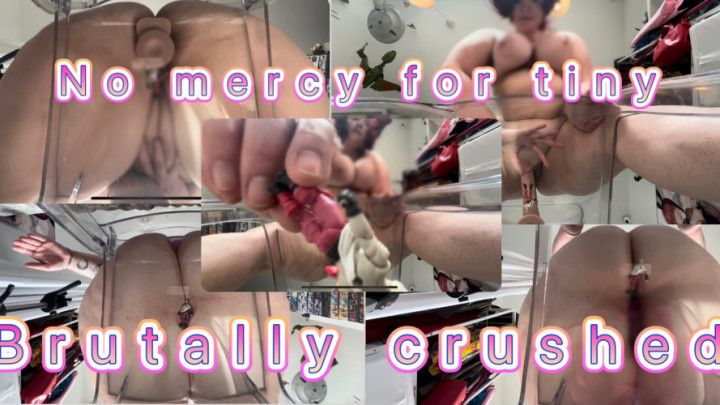 Tiny gets DESTROYED under Giantess massive ass