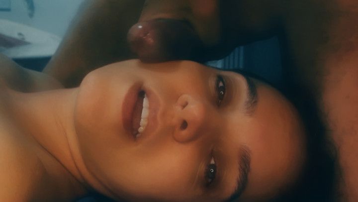 Hot girl shows how to suck and gets a cum shot on her face