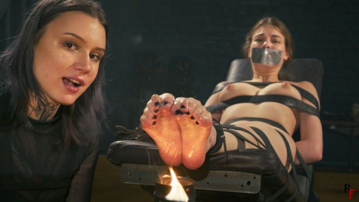 Foot Slave Foxy Suffers Under Astrid's Candle Heat