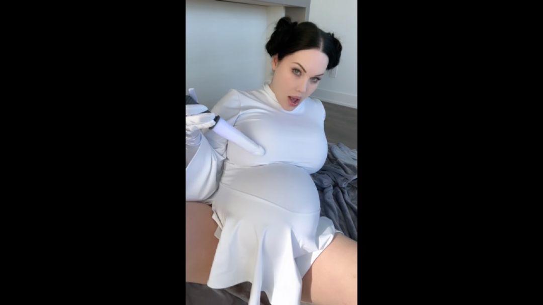 Pregnant Princess Leia with Lightsaber Vibrator