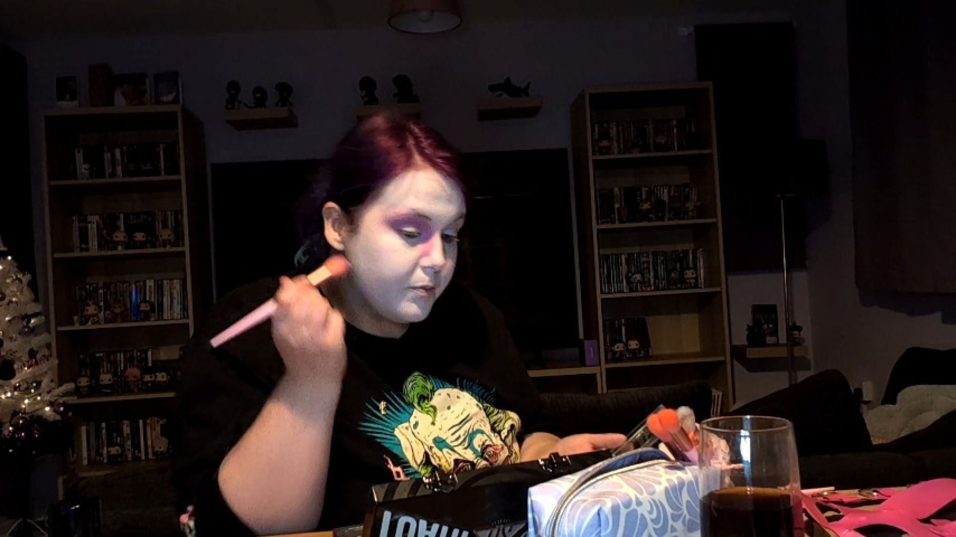 Clown bunny doing her makeup part 1