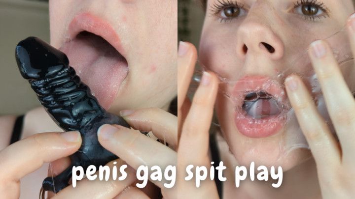 Penis gag | Spit play