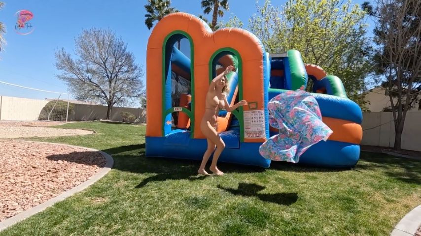 Naked MILF being Silly and Outdoor PEE