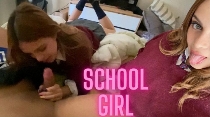 I fuck my older step-brother's friend before going to school