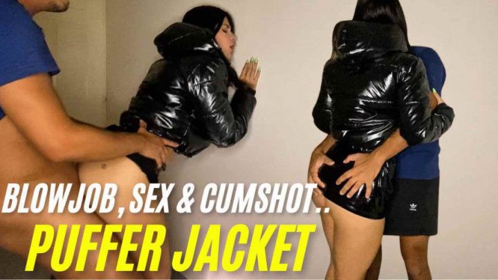 FETISH - SHINY PUFFER, deep blowjob, hot sex &amp; cumshot