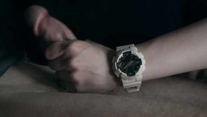 G Shock Handjob - wristwatch fetish