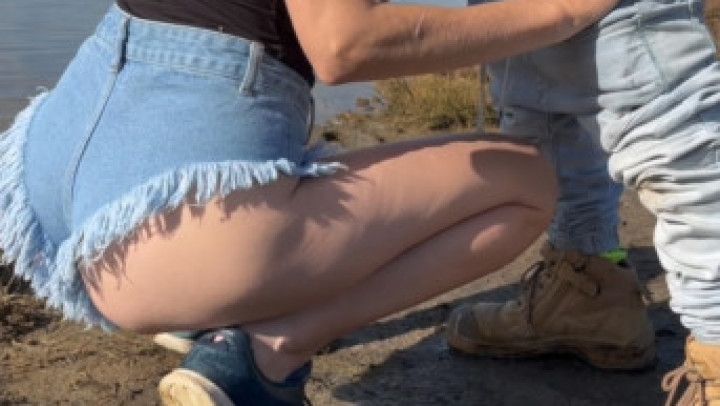 Public outdoor blow job