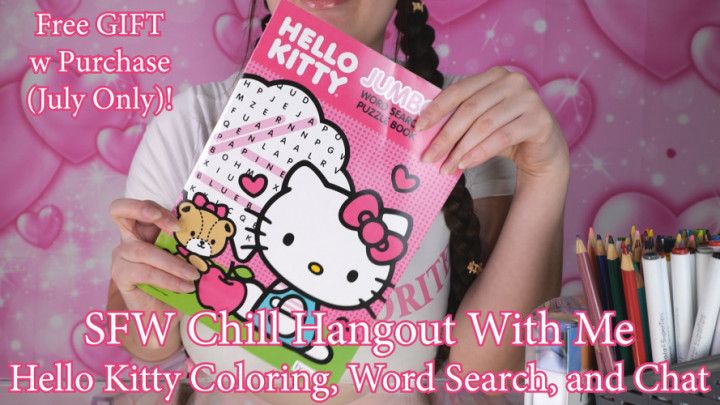 SFW Hello Kitty Color, Word Search, and Hangout With Me