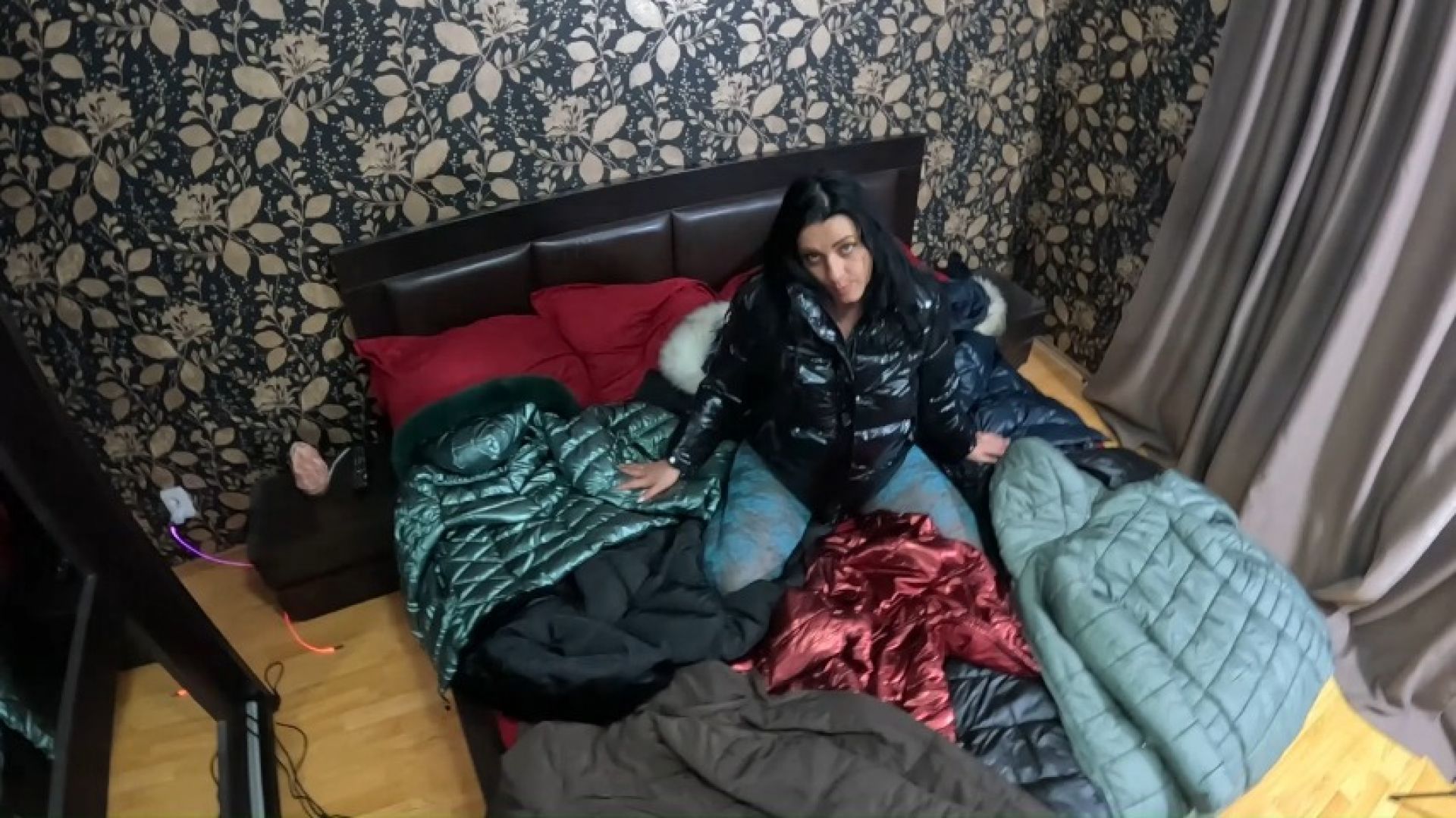 Several down-jackets used for fucking and masturbating 267