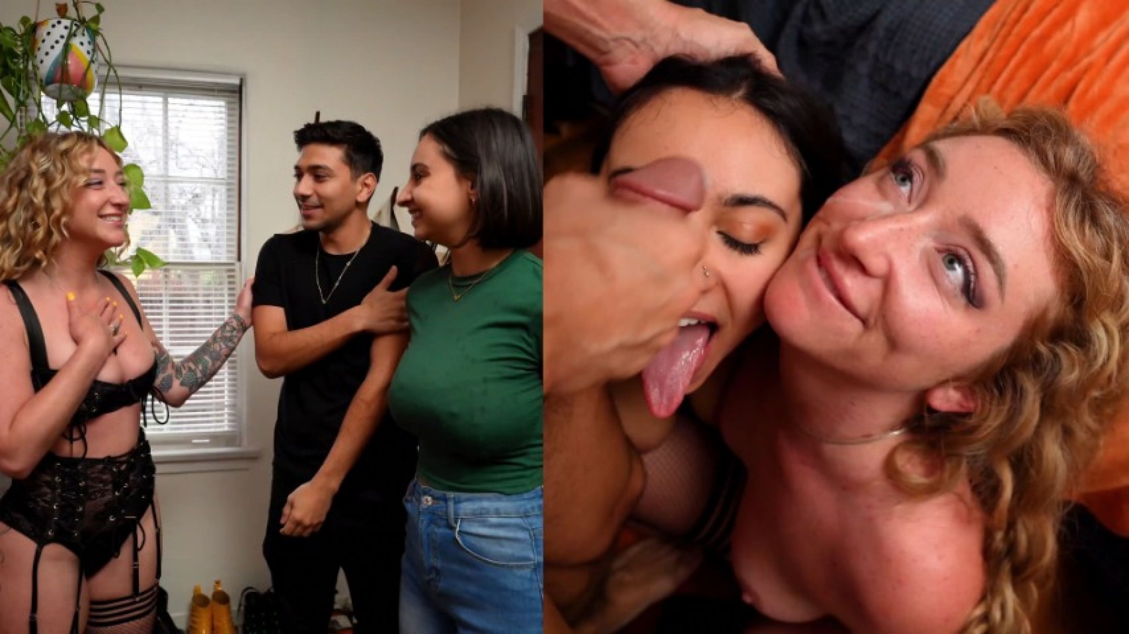 FUCKING OUR HOT NEIGHBOR IN INSANE THREESOME