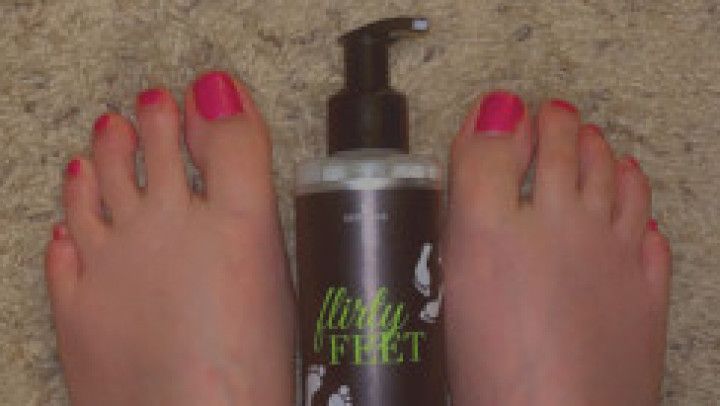 Lotioning my feet